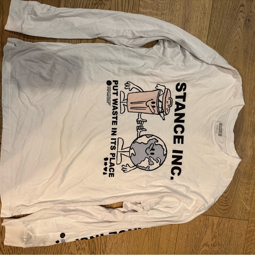 Stance White Cotton Long Sleeve Tee